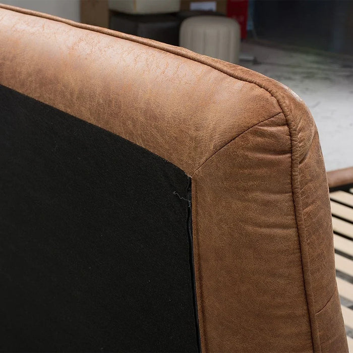 Aragon 150x200 Queen Bed - Stylish Caramel Platform Bed for Bedroom, Durable Foam Construction, Ideal for Modern Decor - Size: L246xW185xH112cm