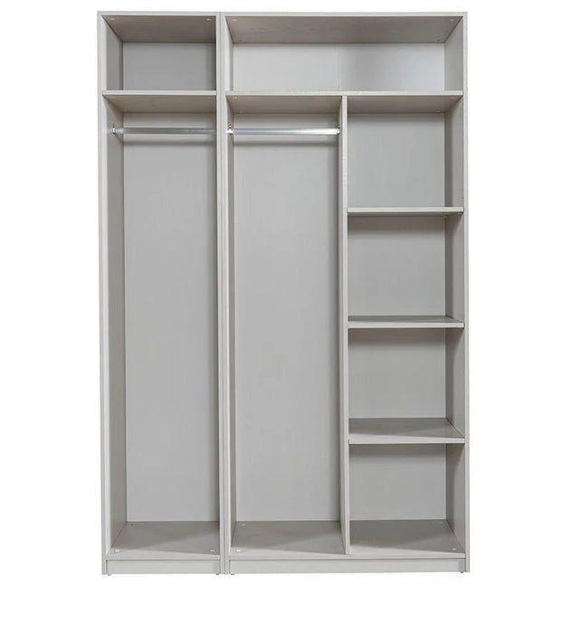 Infinity 2 Door Wardrobe With Hanger And Shelves | Modular Wardrobe | Modern Design Storage For Bedroom L100xW59xH230cm - L.Taupe
