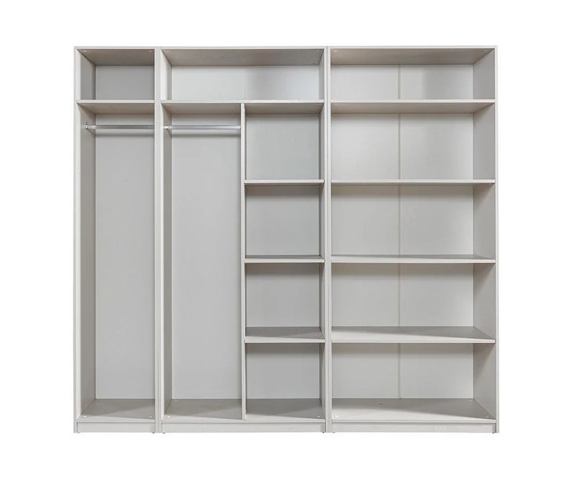 Infinity 2 Door Wardrobe With Hanger And Shelves | Modular Wardrobe | Modern Design Storage For Bedroom L100xW59xH230cm - L.Taupe