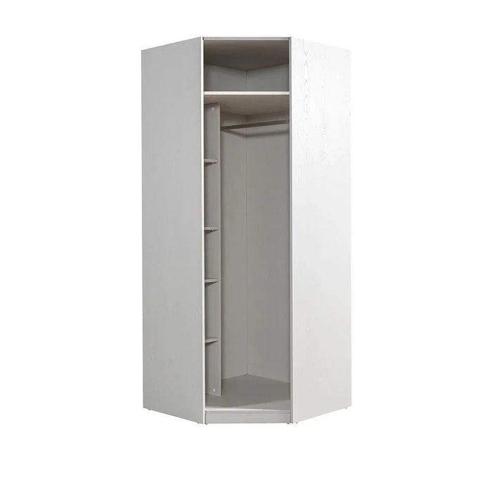 Infinity Corner Wardrobe With Hanger And Shelves | Modular Wardrobe | Modern Design Storage For Bedroom L95xW59xH230cm - L.Taupe
