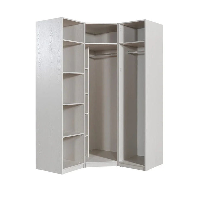 Infinity Corner Wardrobe With Hanger And Shelves | Modular Wardrobe | Modern Design Storage For Bedroom L95xW59xH230cm - L.Taupe