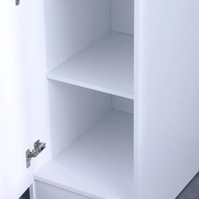 Supreme 1 Door Wardrobe With Mirror | Extra Sturdy Closet, Clothes Storage Cupboard | Modern Design Space Saving Swing Door Cabinet For Bedroom L40xW52xH190cm - White