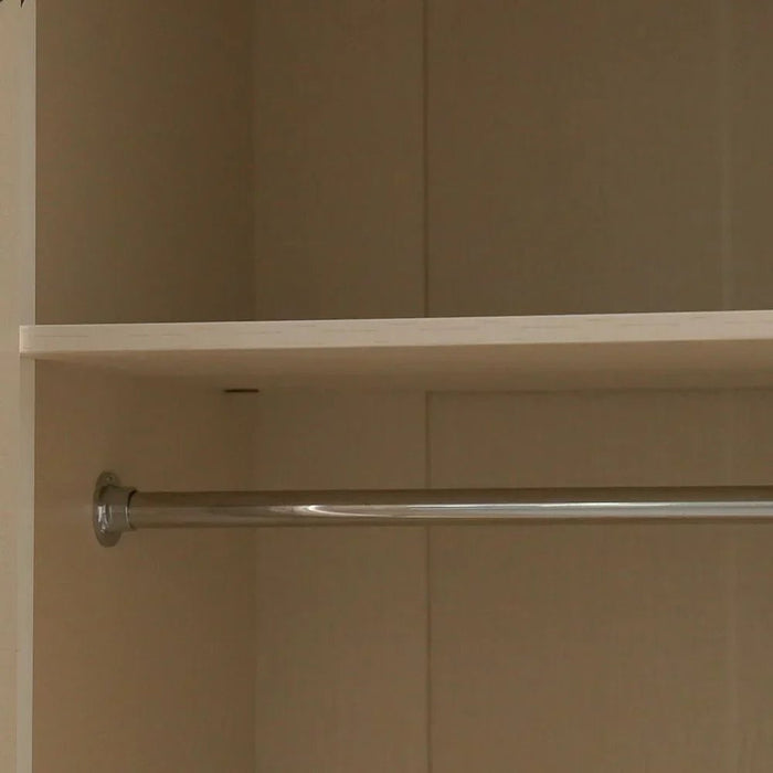 Lintell 6 Door Wardrobe Sturdy Closet Clothes Storage Cupboard Modern Design Space Saving Swing Door Cabinet For Bedroom L240.4xW60xH215cm - Cream