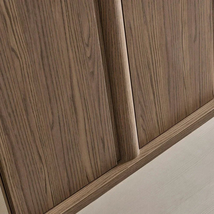 Somahus 6 Door Wardrobe with 2 Glass Doors & Built-In LED | Spacious Bedroom Storage with Shelves & Hanging Space | Premium Walnut/Brown Finish for Modern & Stylish Home Interiors