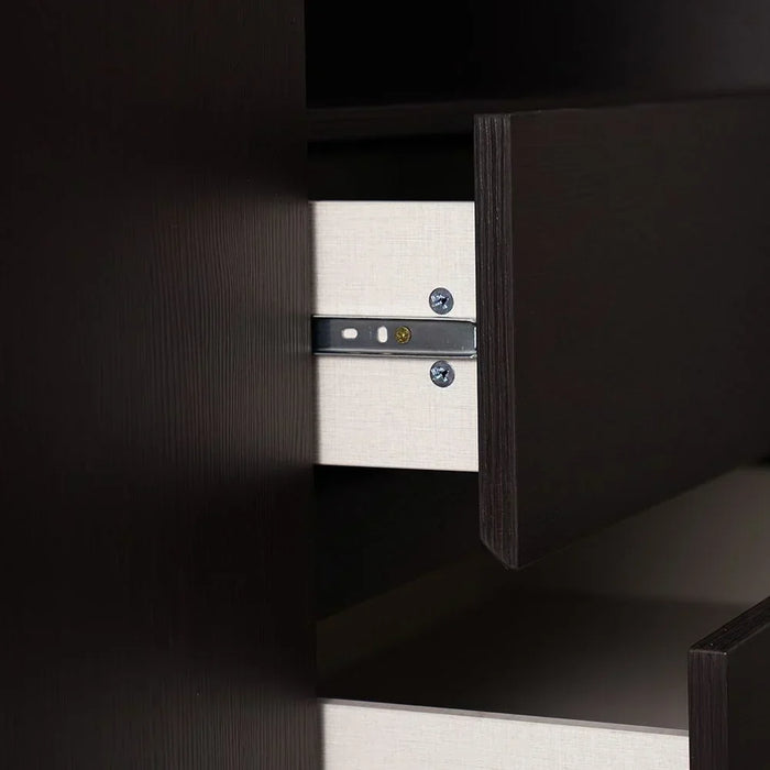 Novette 6 Door Wardrobe + 4 Drawers With Mirror | Sturdy Closet Clothes Storage Cupboard | Modern Design Space Saving Swing Door Cabinet For Bedroom L240.2xW63.3xH220cm-Taupe/Wenge