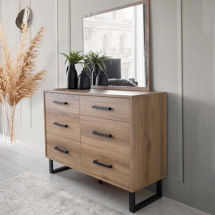 Norden Dresser With Mirror - African Walnut
