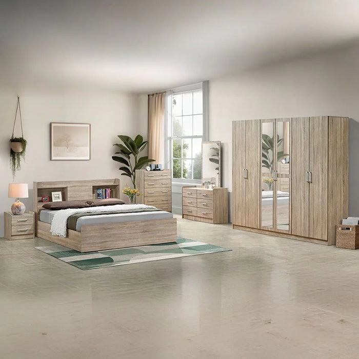 Supreme 2 Drawers Nightstand Small Dresser With 2 Drawers Bedside Furniture Night Stand End Table Night Stand For Bedroom Living Room -French Sonoma Oak
