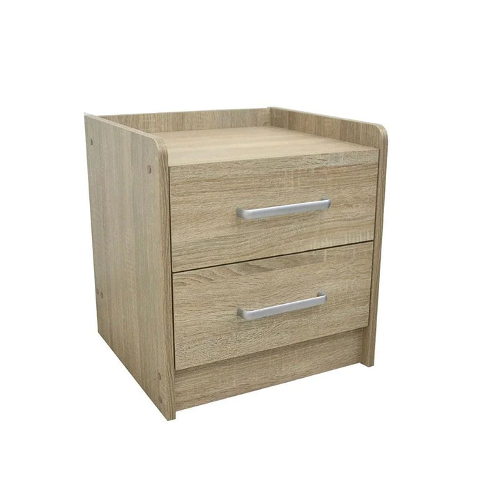 Supreme 2 Drawers Nightstand Small Dresser With 2 Drawers Bedside Furniture Night Stand End Table Night Stand For Bedroom Living Room -French Sonoma Oak