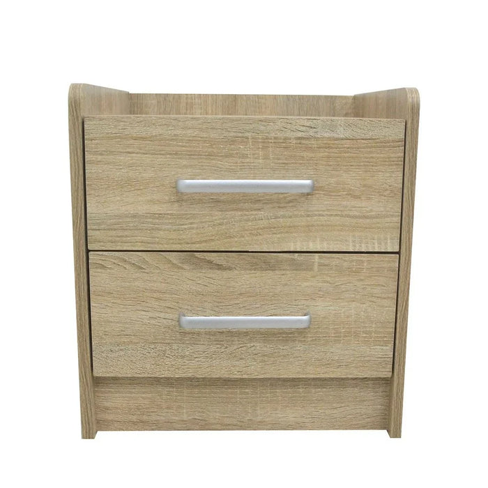 Supreme 2 Drawers Nightstand Small Dresser With 2 Drawers Bedside Furniture Night Stand End Table Night Stand For Bedroom Living Room -French Sonoma Oak