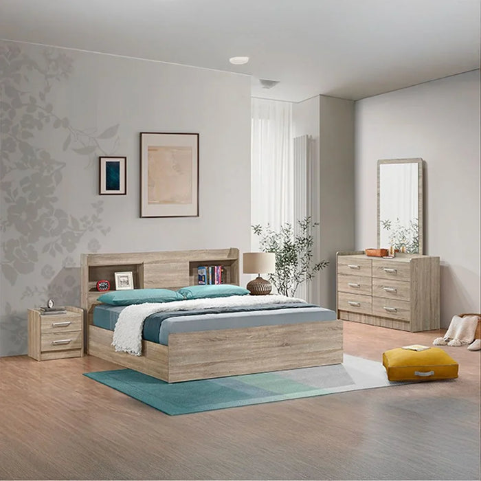 Supreme 2 Drawers Nightstand Small Dresser With 2 Drawers Bedside Furniture Night Stand End Table Night Stand For Bedroom Living Room -French Sonoma Oak