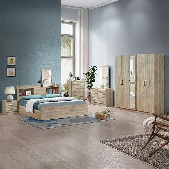 Supreme 2 Drawers Nightstand Small Dresser With 2 Drawers Bedside Furniture Night Stand End Table Night Stand For Bedroom Living Room -French Sonoma Oak