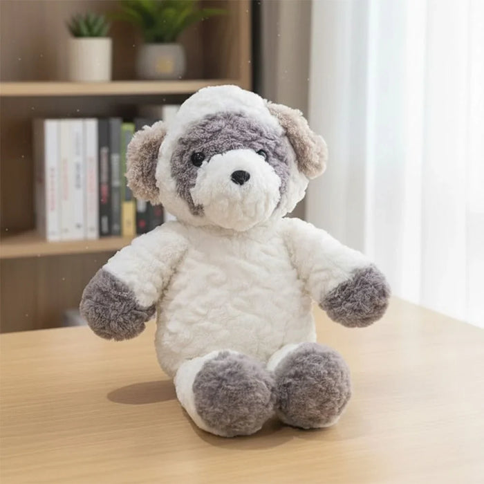 42cm White & Grey Teddy Bear Plush – Ultra-Soft Stuffed Bear for Babies & Kids | Cuddly Plush Toy for Nursery, Birthday & Baby Gift | High-Quality