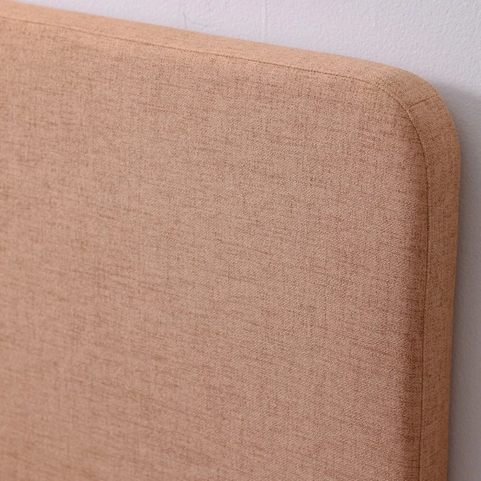 Maxillux Recta 120X200 Upholstered Kids Bed With Usb | Modern Design Single Bed Frame Furniture | Comfortable Bed (Mattress Not Included) L217xW132xH104cm - Peach Pink