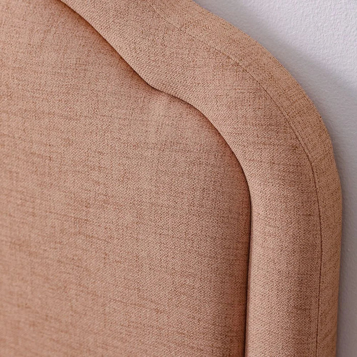 Maxillux Arcus 120X200 Upholstered Kids Bed With Usb | Modern Design Single Bed Frame Furniture | Comfortable Bed (Mattress Not Included) L217xW132xH116cm - Peach Pink
