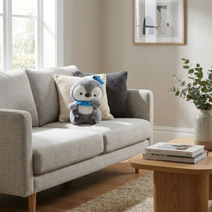 Penguin Plush Soft Toy 30 cm | Stuffed Animal Teddy Doll | Ultra Soft Cuddly Plush for Kids, Babies & Gift | Grey & White