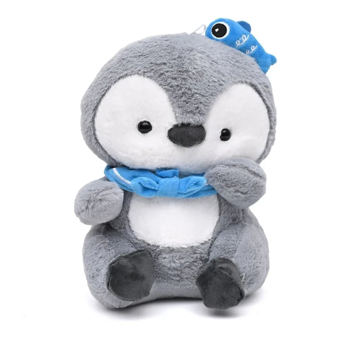 Penguin Plush Soft Toy 30 cm | Stuffed Animal Teddy Doll | Ultra Soft Cuddly Plush for Kids, Babies & Gift | Grey & White