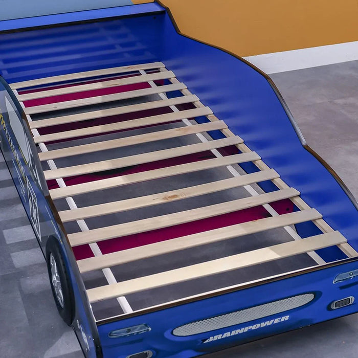Ranger Meteoric 90x190 Car Bed | Modern Design Kids Single Bed Frame Furniture | Comfortable Bed (Mattress Not Included) L208xW97.5xH69.2cm-Blue