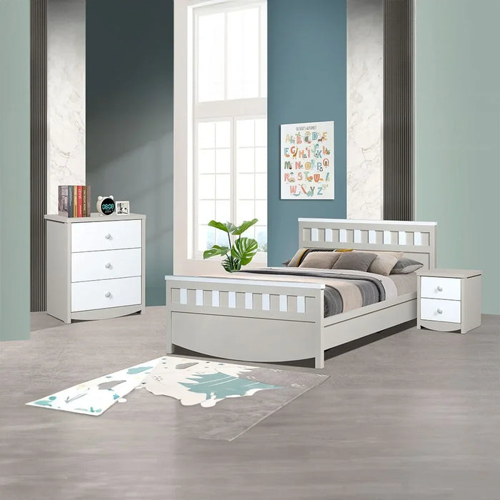 Hazel Single Bed Stylish Modern Bed Frame For Bedroom Comfortable And Durable Design Elegant Home DÃ©cor Perfect Size For Cozy Spaces And Relaxation - Light Beige And White