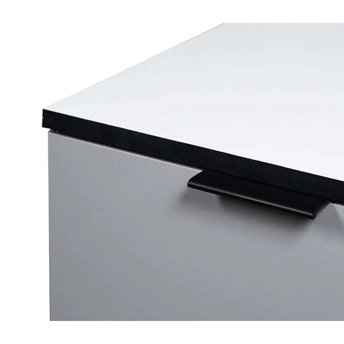 Gamerzone 2 Drawers Nighstand | Multifunctional Kids Bedside Table Space Saving Night Stand Side Table Modern Design Furniture For Bedroom L40Xw40Xh50Cm -White And Grey