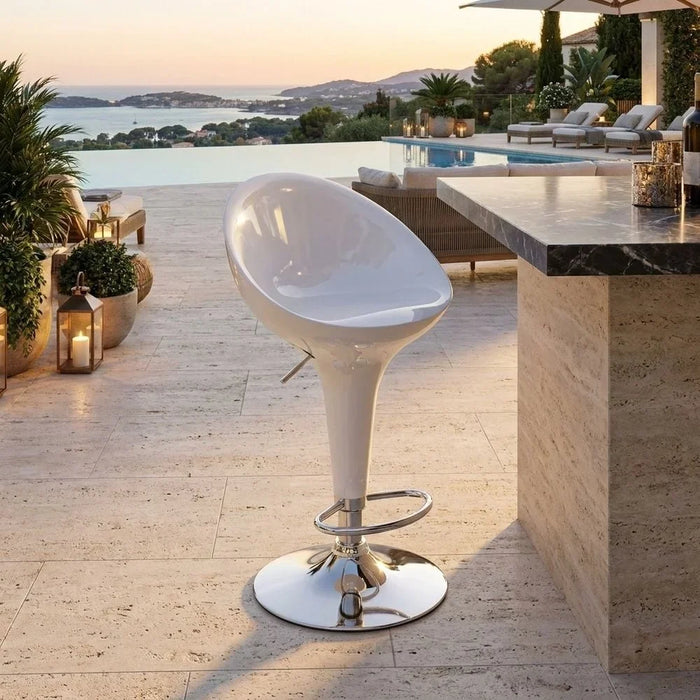 Keith Bar Stool White 49x49x70cm