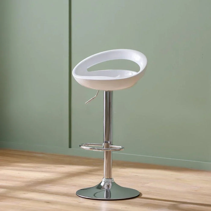 Lewis Bar Stool White/Silver 46x45x98cm