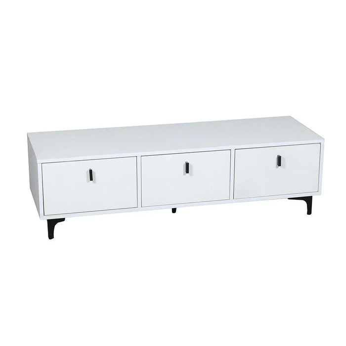 Winona TV Cabinet For Up To 50 Inches TV Entertainment Modern Design Wall Unit Furniture Wooden TV Stand For Living Room Bedroom TV Rack L 120 x W 40 x H 40 cm White