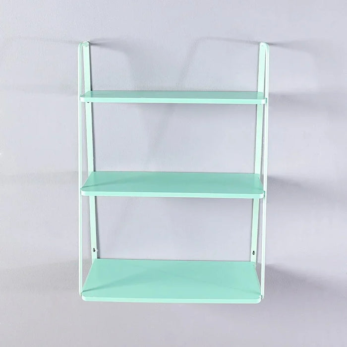 3-Tier Ladder Wall Shelf Green 50x22x68cm