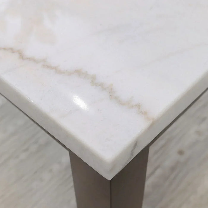 Brody Marble Coffee Table Multi Functional Living Room Desk Space Saving Center Table Furniture For Home Living Room L 127 x W 66.04 x H 50.8 cm White / Dark Walnut