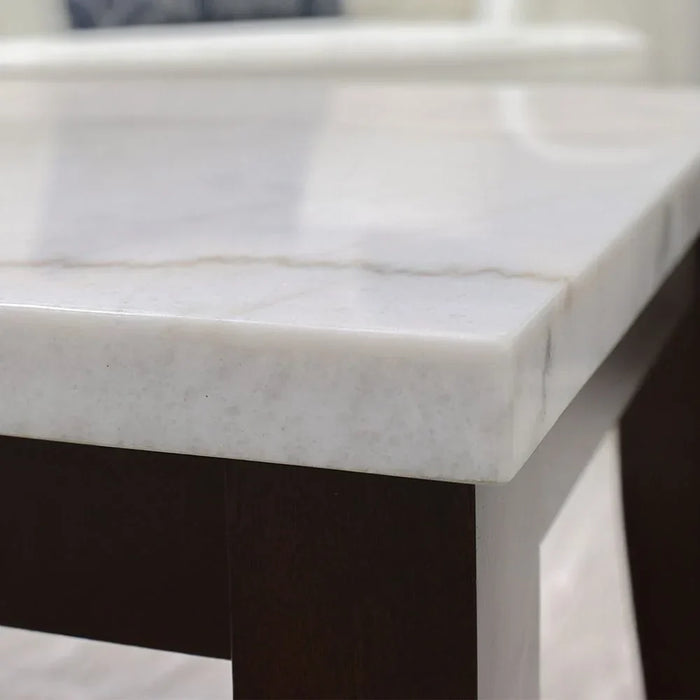 Brody Marble Coffee Table Multi Functional Living Room Desk Space Saving Center Table Furniture For Home Living Room L 127 x W 66.04 x H 50.8 cm White / Dark Walnut