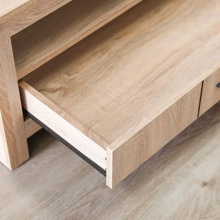 Anton 1 Drawer Coffee Table Multifunctional Living Room Desk Space Saving Center Table Modern Design Furniture For Living Room L 90 x W 45.2 x H 41.5 cm Sonoma Oak
