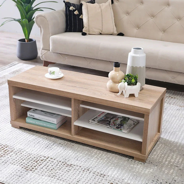 Lilo Coffee Table Multifunctional Living Room Desk Space Saving Center Table Modern Design Furniture For Home Living Room L 110 x W 40 x H 40 cm Sonoma Oak