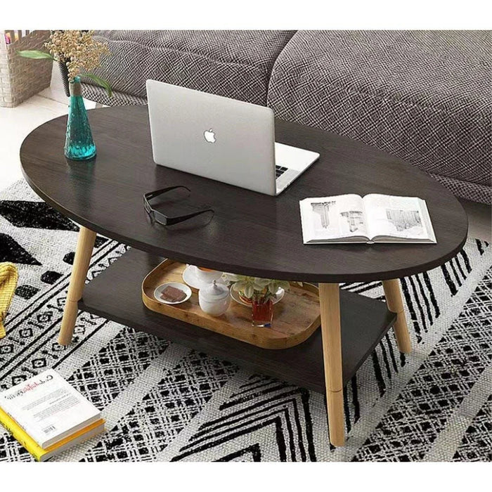 Freya Coffee Table Multifunctional Living Room Desk Space Saving Center Table Modern Design Furniture For Home Living Room L 100 x W 50 x H 42 cm Black
