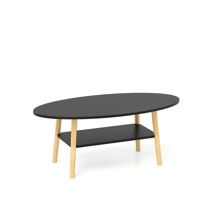 Freya Coffee Table Multifunctional Living Room Desk Space Saving Center Table Modern Design Furniture For Home Living Room L 100 x W 50 x H 42 cm Black