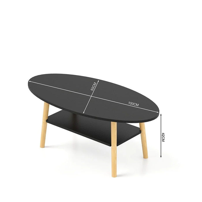 Freya Coffee Table Multifunctional Living Room Desk Space Saving Center Table Modern Design Furniture For Home Living Room L 100 x W 50 x H 42 cm Black