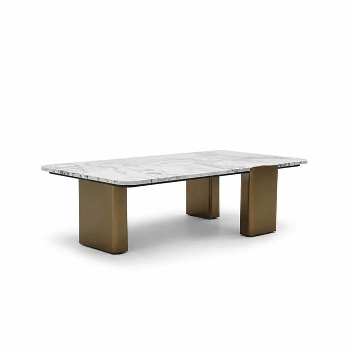 Union Coffee Table Multifunctional Living Room Table Space Saving Center Table Modern Design Furniture For Home Living Room -White/Antique Bronze