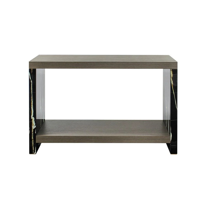 Alisent Console Table With Mirror Modern Entryway Table Stylish Console For Living Room Durable Design With Reflective Mirror Elegant Home DÃ©cor Accent - Brown And Black