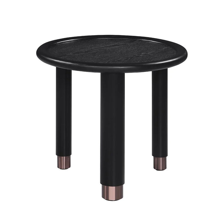 Tokishi Round End Table | Multifunctional Living Room Table | Space Saving End Table | Modern Design Furniture For Home Living RoomL56xW56xH50cm - Black