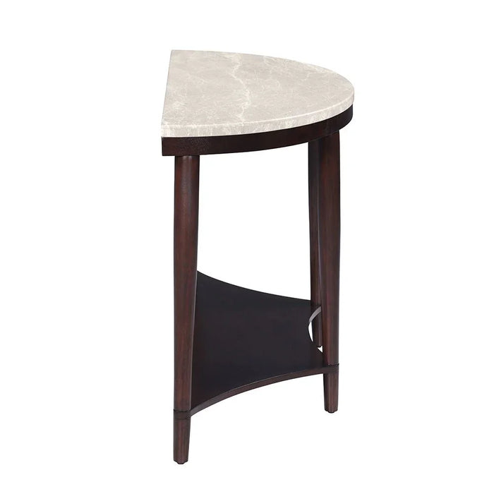 Koko Real Marble Top Console Table | Multifunctional Living Room Table | Space Saving Center Table | Modern Design Furniture For Home Living Room L122xW45.5xH77.5cm - Grey/D.Walnut