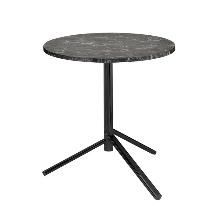 Cleveland Round Side Table | Multifunctional Living Room Table | Space Saving End Table | Modern Design Furniture For Livingroom L45xW45xH50cm-Black