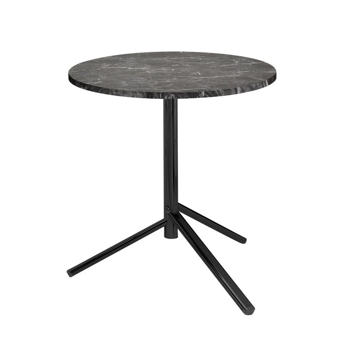 Cleveland Round Side Table | Multifunctional Living Room Table | Space Saving End Table | Modern Design Furniture For Livingroom L45xW45xH50cm-Black
