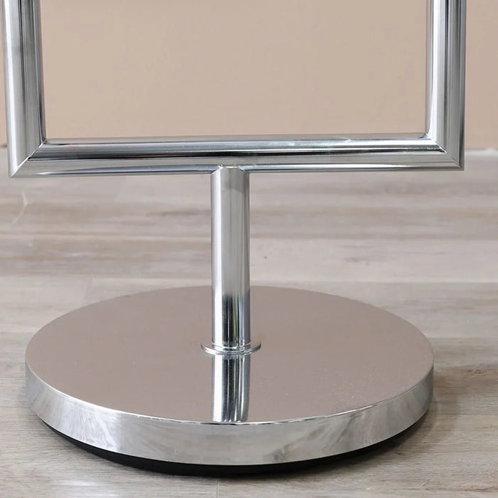 Kadita End Table | Multifunctional Living Room Table | Space Saving End Table | Modern Design Furniture For Livingroom L85xW55xH56cm-Chrome Plated / Clear Glass