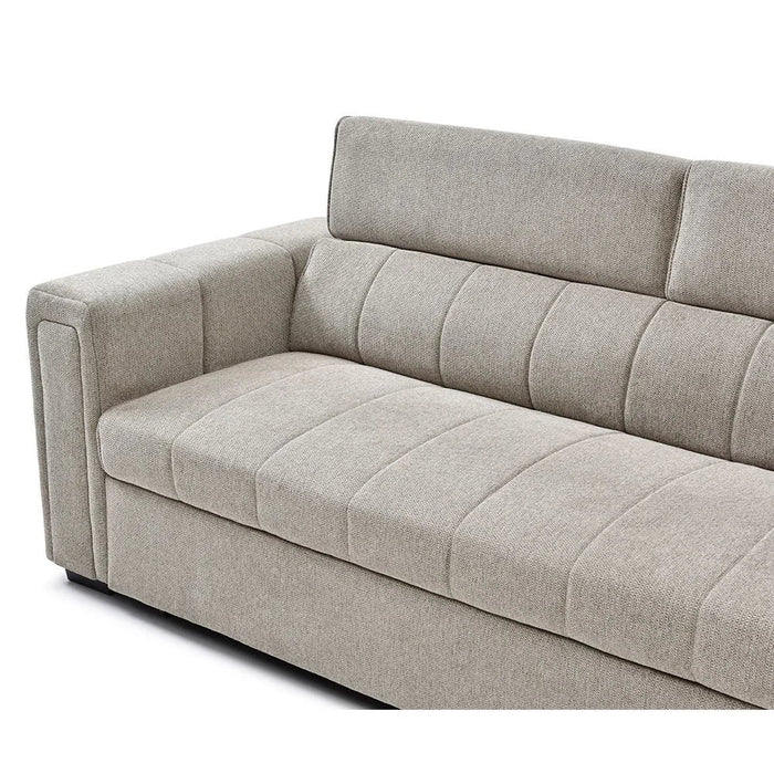 Quinley Fabric Sofa Bed | Convertible Sleeping Sofa Bed | Comfortable Living Room Furniture L230xW97.5xH96cm - Light Grey
