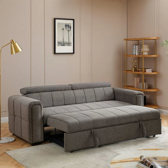 Quinley Fabric Sofa Bed | Convertible Sleeping Sofa Bed | Comfortable Living Room Furniture L230xW97.5xH96cm - Dark Grey