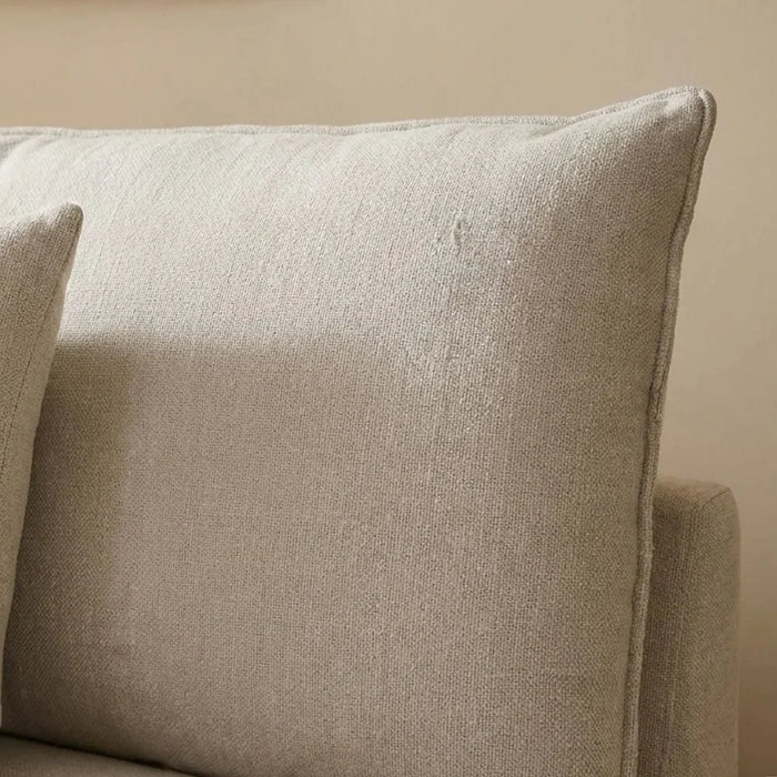 Napoleon Armless 1 Seater Fabric Modular Sofa Accent Chair Modern Design One Seat Sofas Comfortable Living Room Seating Furniture For Home L 103 x W 108 x H 91 cm Beige