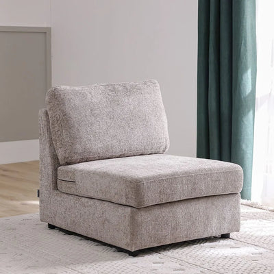 Odum 1 Seater Armless Sofa | Modern Design Single Seater Accent Chair | Comfortable Living Room Furniture L81xW99xH90cm