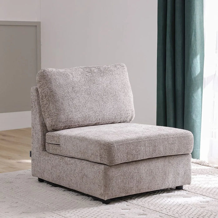 Odum 1 Seater Armless Sofa | Modern Design Single Seater Accent Chair | Comfortable Living Room Furniture L81xW99xH90cm