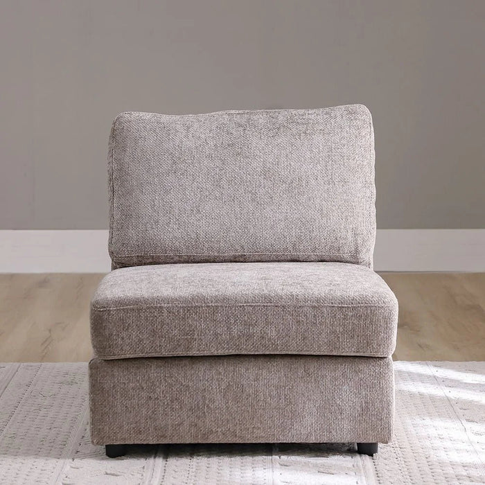 Odum 1 Seater Armless Sofa | Modern Design Single Seater Accent Chair | Comfortable Living Room Furniture L81xW99xH90cm