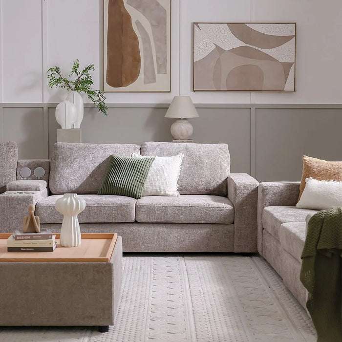 Odum 2 Seater Fabric Sofa With Right Arm Modern Design Two Seat Sofas Comfortable Living Room Furniture L184Xw99Xh90Cm