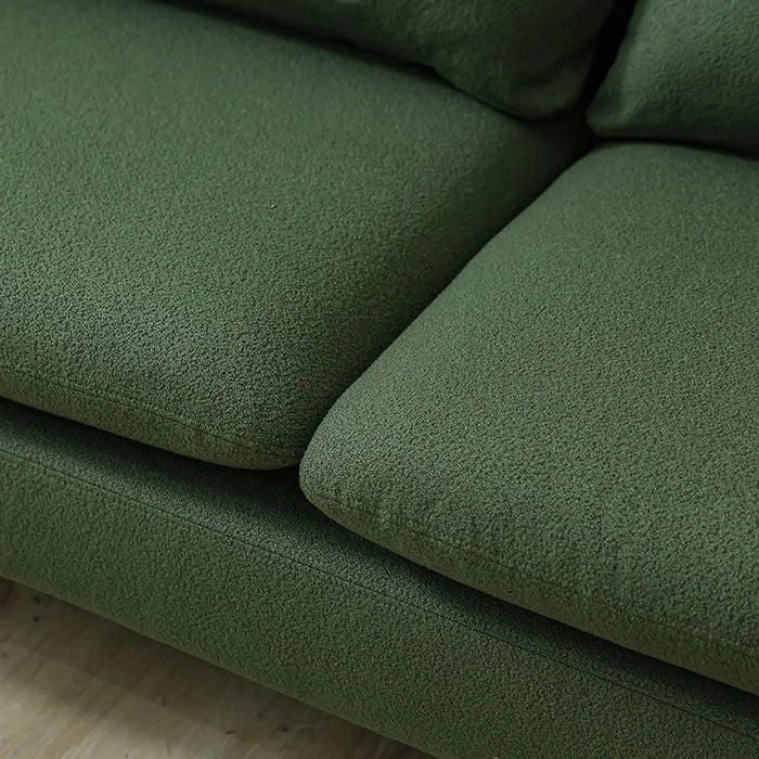 Summer Sectional Fabric Corner Sofa Corner Sofa | Modern Design L Shape Corner Sofas | Comfortable Living Room Furniture L297xW297xH92cm - Summer Green