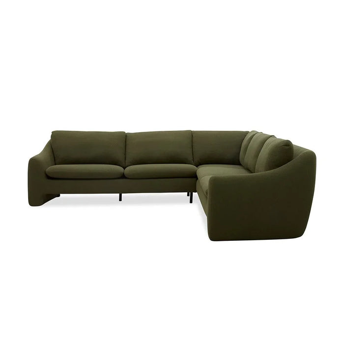 Summer Sectional Fabric Corner Sofa Corner Sofa | Modern Design L Shape Corner Sofas | Comfortable Living Room Furniture L297xW297xH92cm - Summer Green